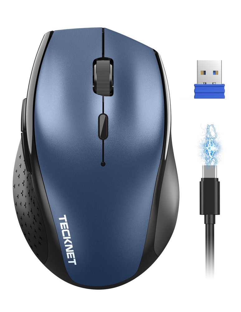 2.4G Rechargeable Wireless Mouse 6 Button 6400 DPI Ergonomic Silent Mice