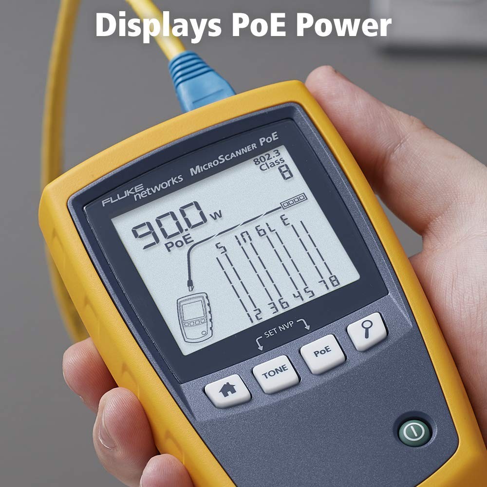 Fluke Networks MS-POE-KIT Remote Cable Testing Device Kit for PoE and Network