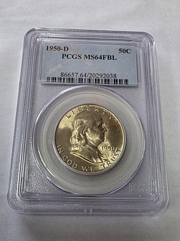 1950-D Franklin Half Dollar MS64FBL
