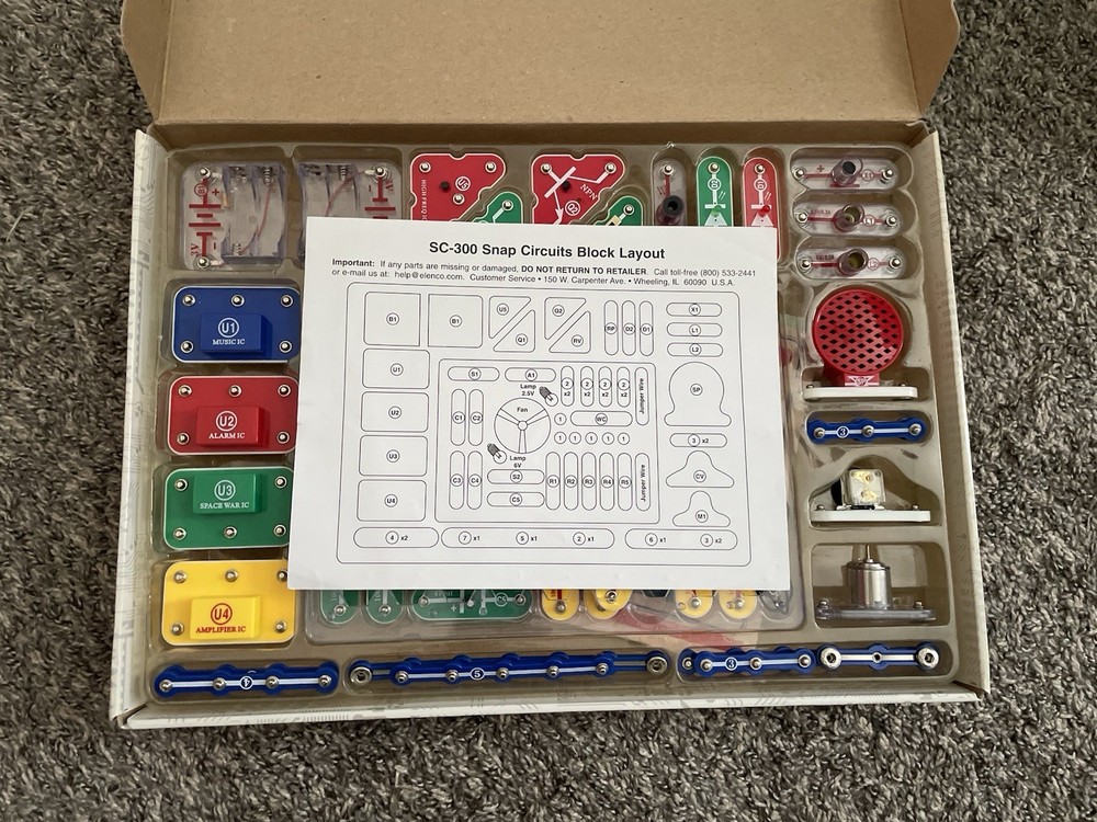 Elenco Snap Circuits SC300 Electronics Kit Missing Fan