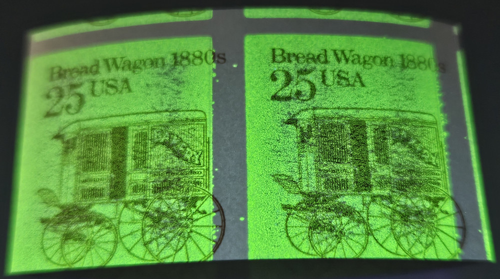 IMPERFORATE Scott #2136a, 25c Bread Wagon With Block Tagging Shift MNH,