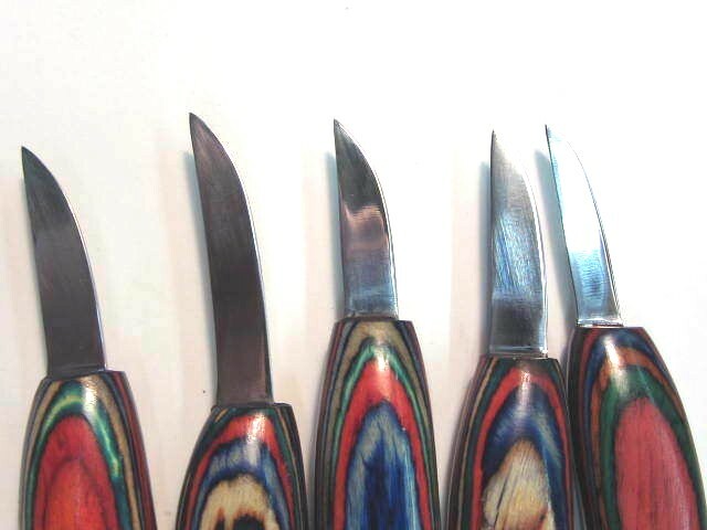Ramelson Wood Carving Tools Chip Knife Set 5pc Whittling Woodworking Tools