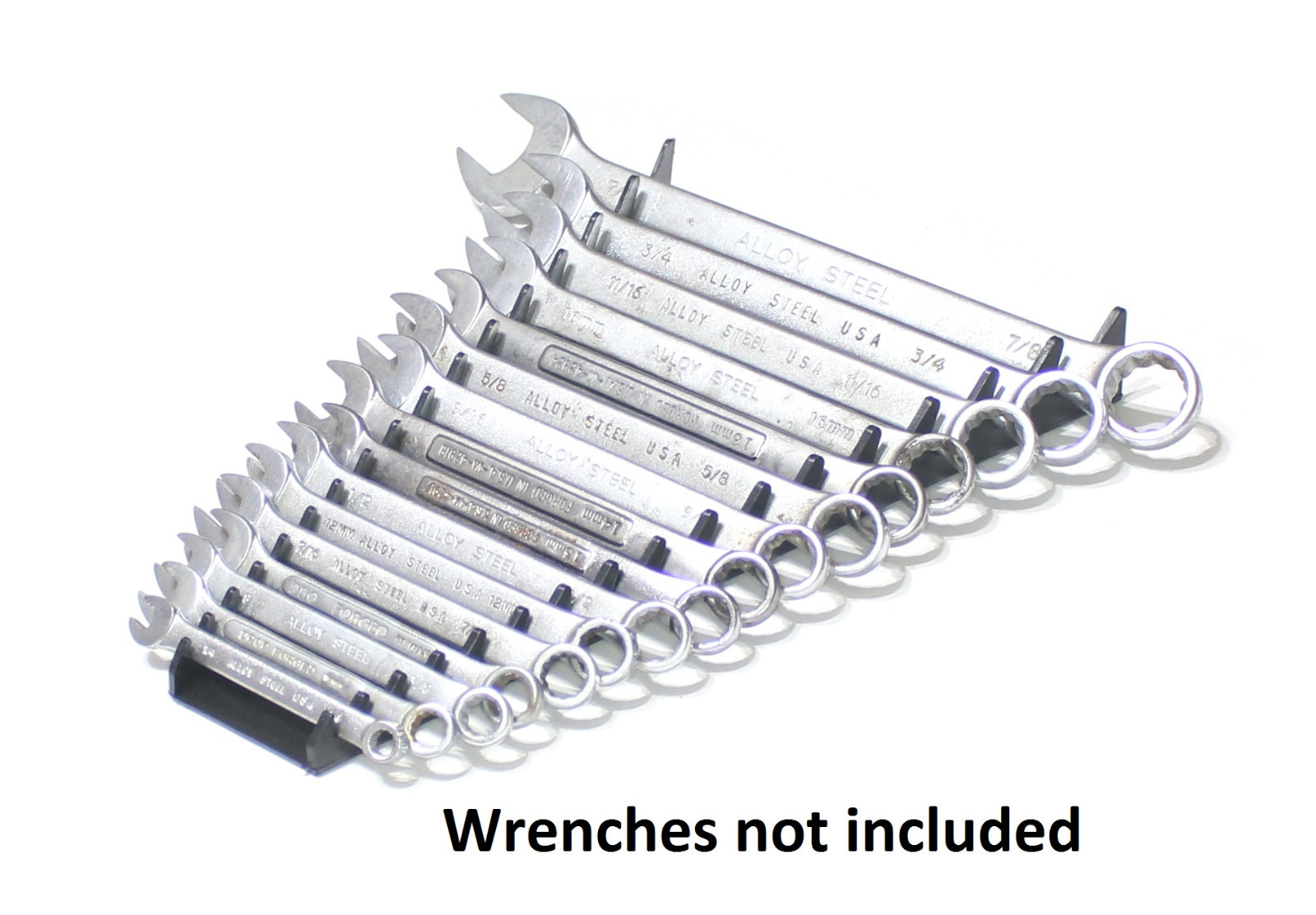 Wrench Organizer Storage Rack Tray Sorter Tool Box 16 Wrench Holder 2 Pack