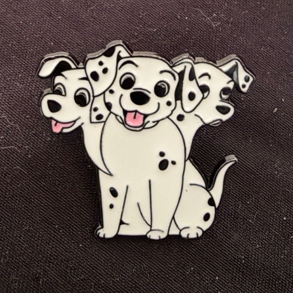 Three Headed Dog dalmation Enamel Pin