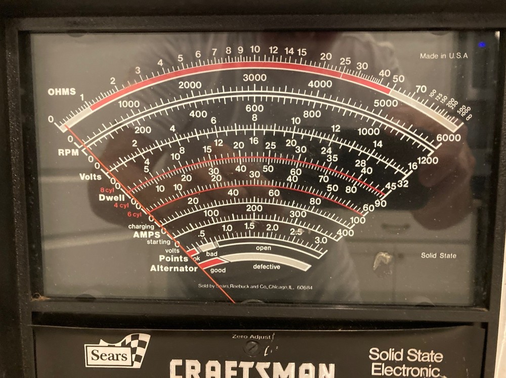 Sears Craftsman 161.210400 Solid State Engine Analyzer With Cables & Manual