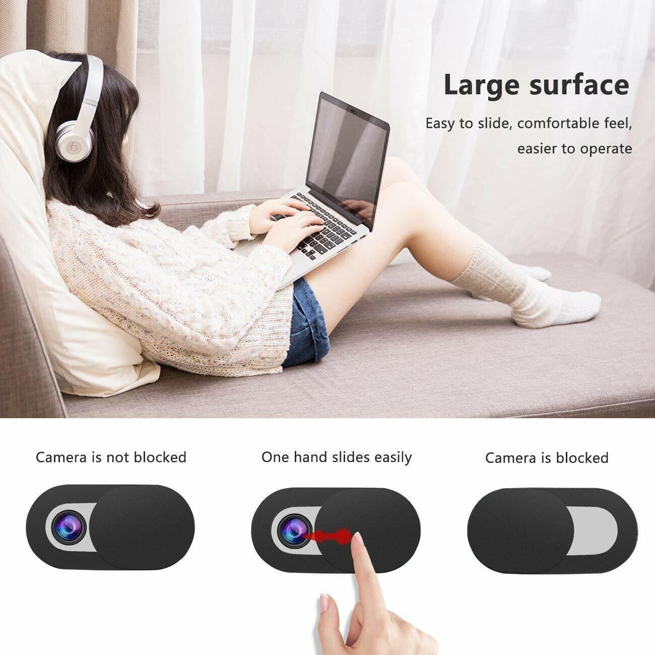 5 Webcam Cover Sticker Slide Camera Privacy Security Protect For Phone Laptop