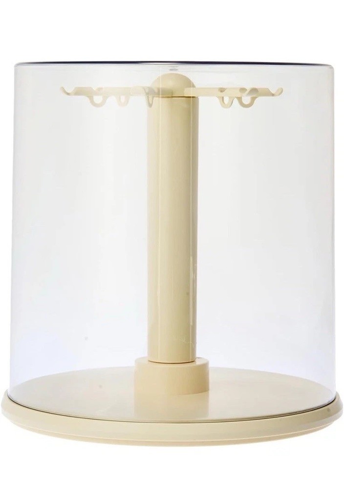 Transparent Rotating Display Box for Labubus Dustproof Stackable Holder Case