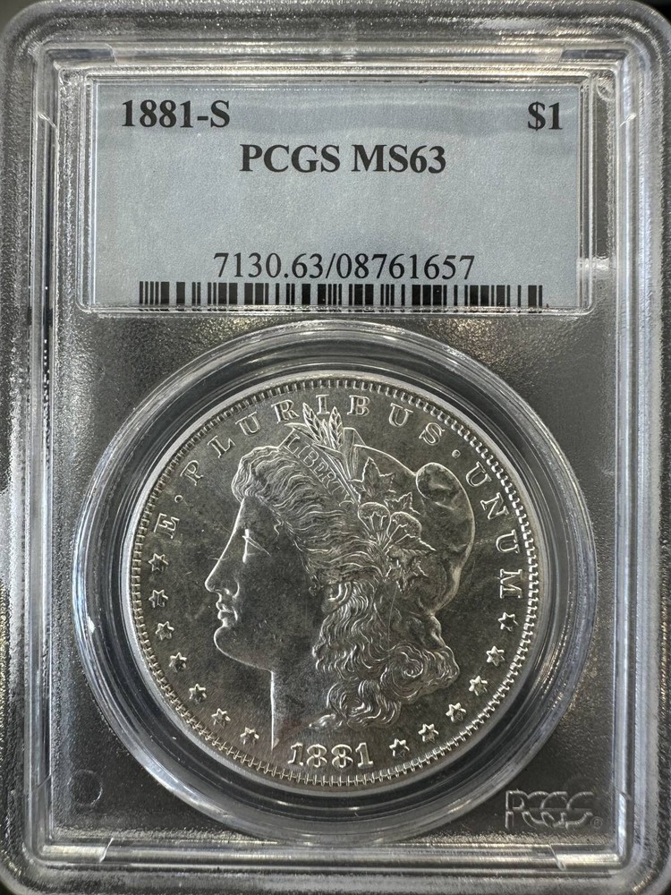 1881 S Morgan Silver Dollar PCGS MS-63