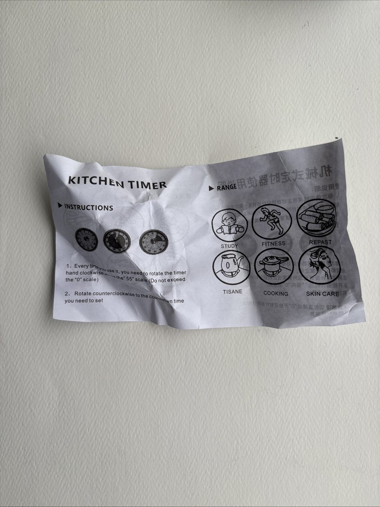 Set 2 Mechanical Manual Digital Kitchen Timer Magnetic Countdown Classroom Clock