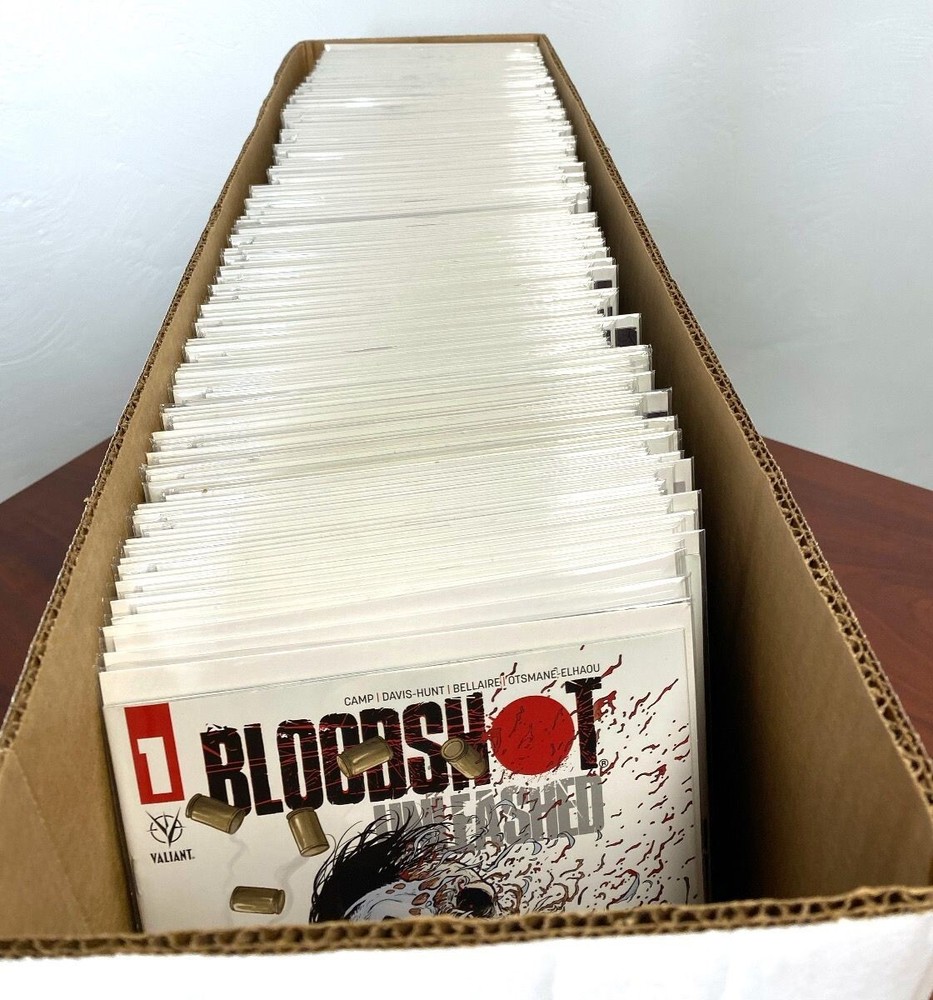 3 Long Comic Book Storage Boxes Each Holds 200-225 Stackable Durable Lid By BCW