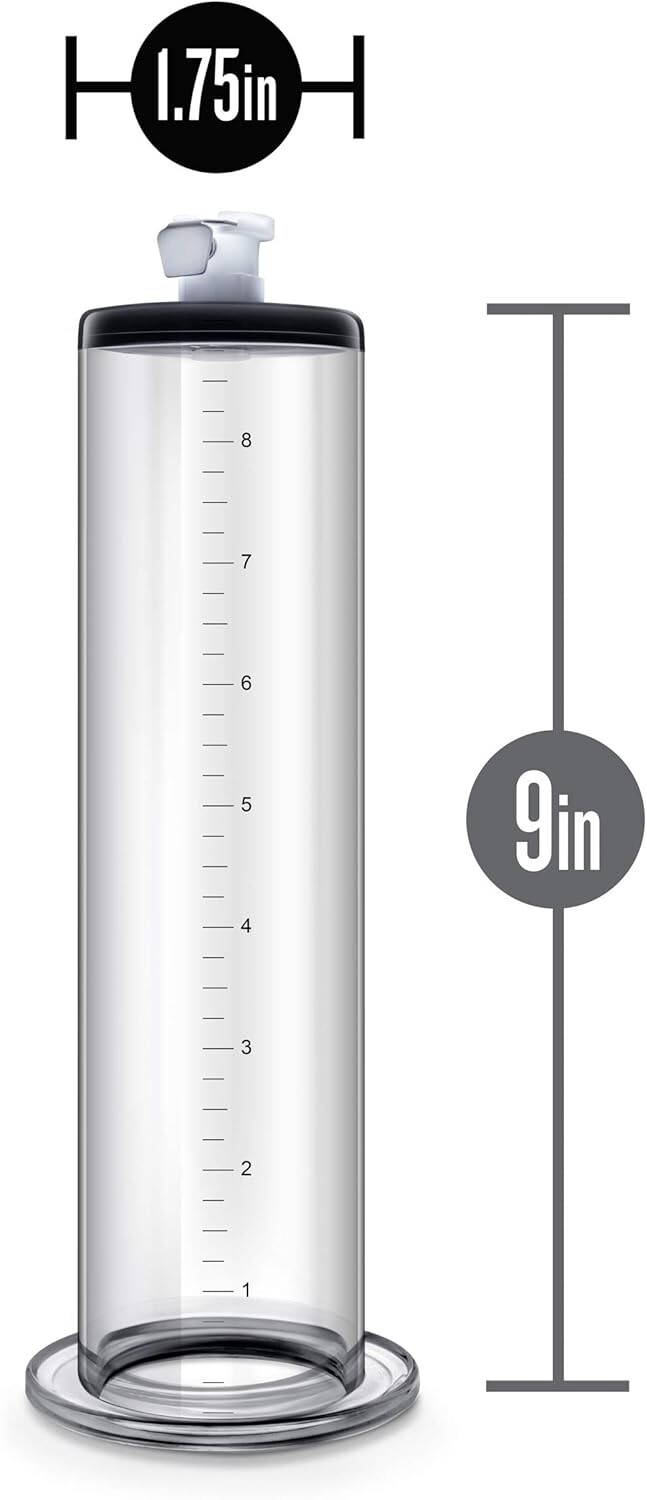 Eden Acrylic Penis Pump Cylinder 1.75'x 9' Crystal Clear