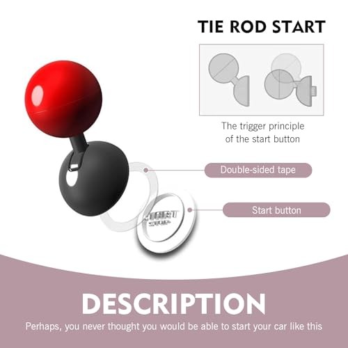 Push Start Button Cover, Cool Joystick Pull Down Engine Start Stop Cover, Self