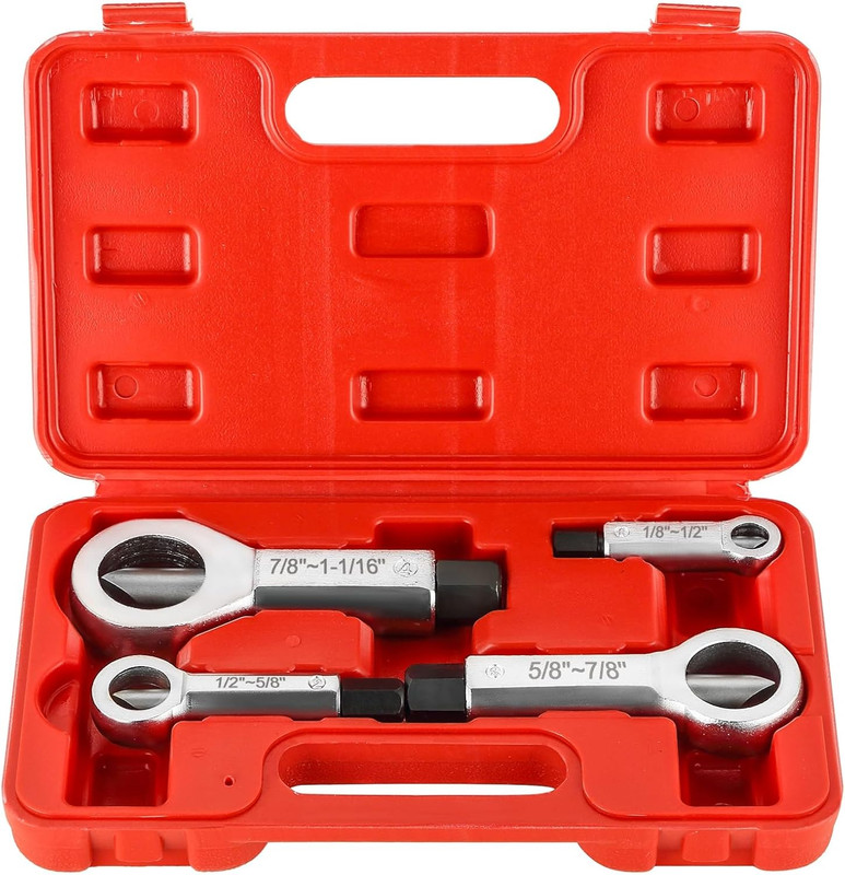 4pcs Nut Splitter Tool Broken Damaged Stuck Remover Puller Corroded Split Set