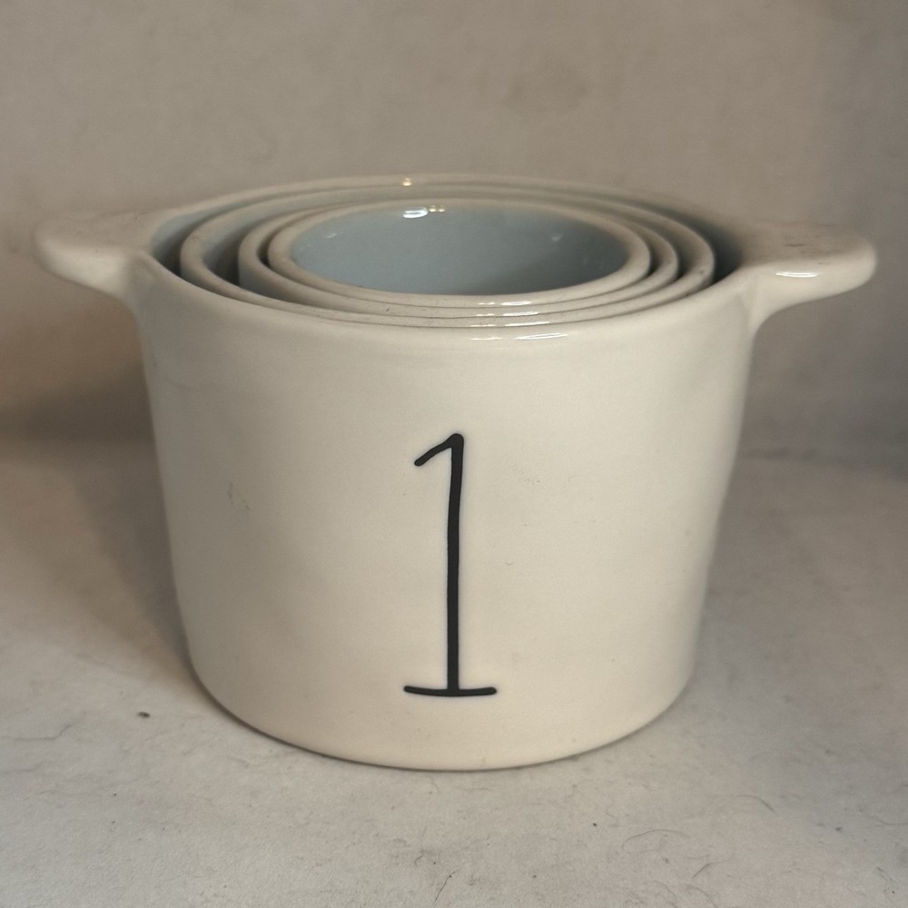 Rae Dunn Disney Princess Cinderella Ceramic Nesting Measuring Cup Set