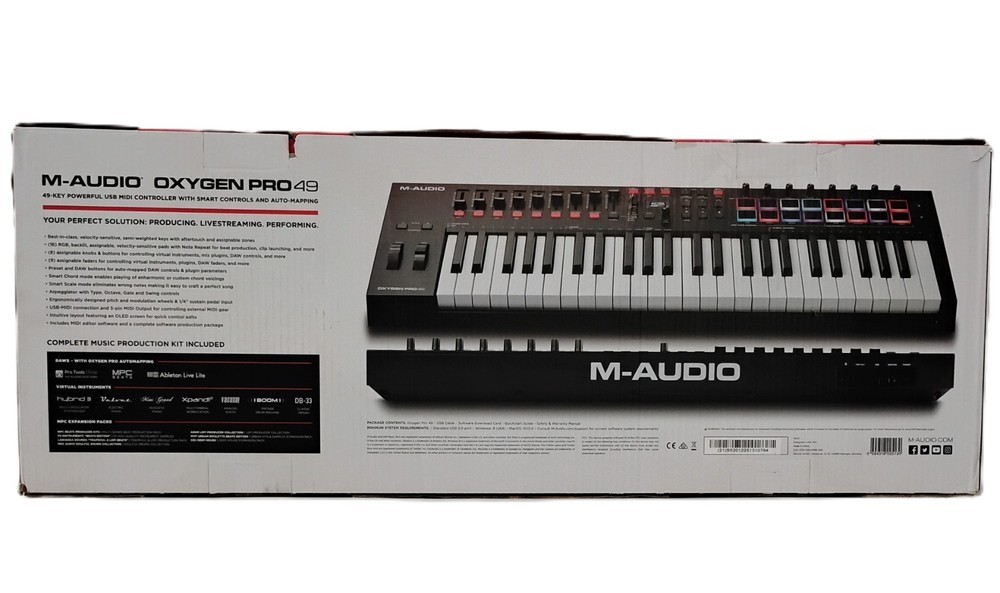 Oxygen Pro 49-Key USB MIDI Keyboard Controller