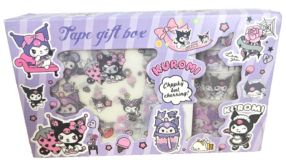New Unbranded Devil Cat Tape Gift Box Set Includes 4 Tape Rolls and Sheets