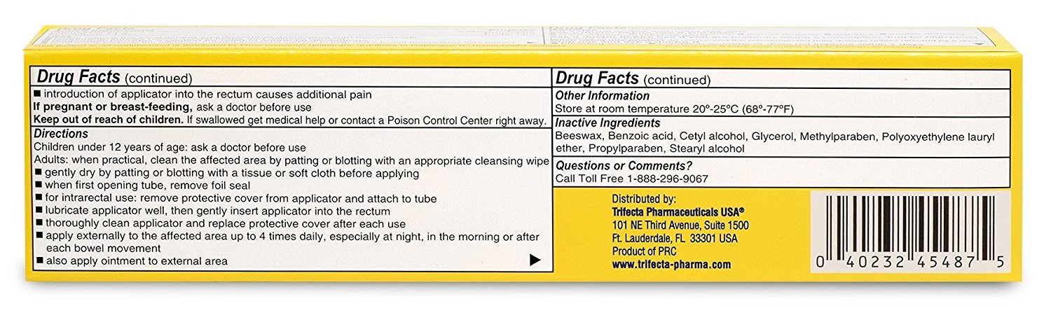 Globe Hemorrhoid Ointment 2 oz (Compare to PREPARATION H) - 1 Tube
