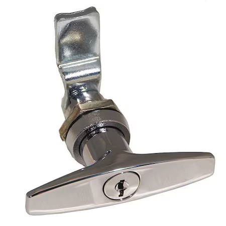 Cam Latch, Keyed, Polished Chrome, 4Rrg5