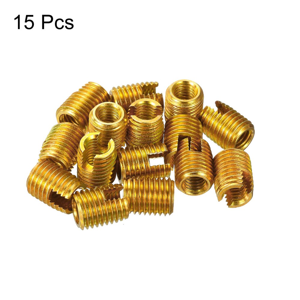 Self Tapping Threaded Inserts, 15pcs Inner M5 M8x10 Carbon Steel Nuts