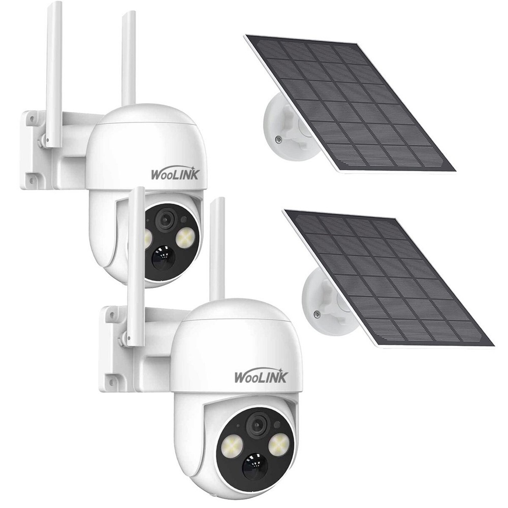 2PK Solar Camera 4MP Wireless Security Camera Outdoor Battery Camera System