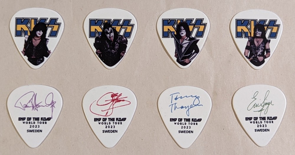 KISS 2023 End of the Road SWEDEN Flag Guitar Picks