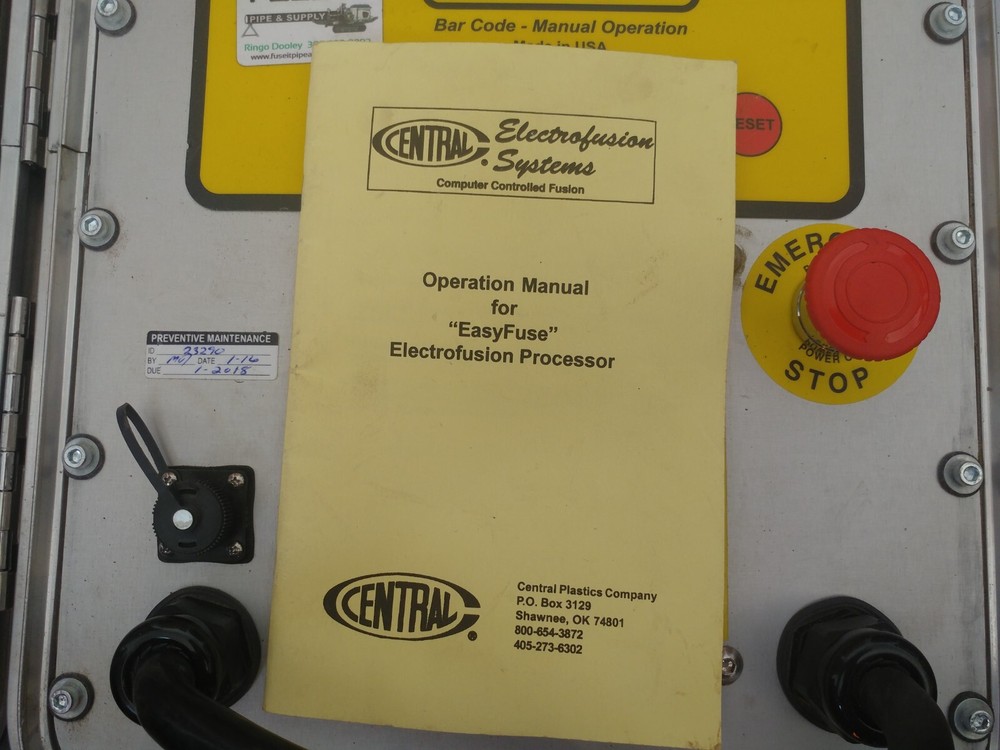 Central Plastics Easy Fuse Electrofusion Processor, 220 volt