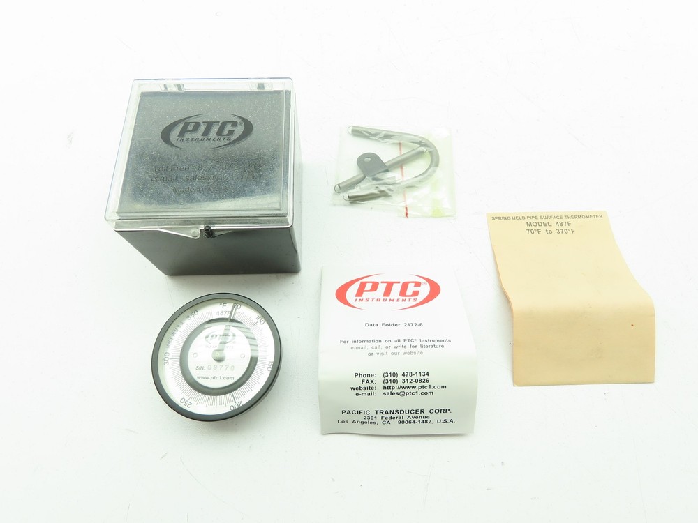 PTC 487F Pipe Surface Spring Held Thermometer 70-370°F 2" Dial