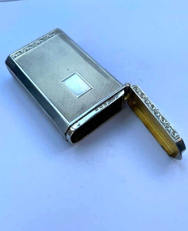 Hallmarked silver cigarette case J. G. Ltd no. 47