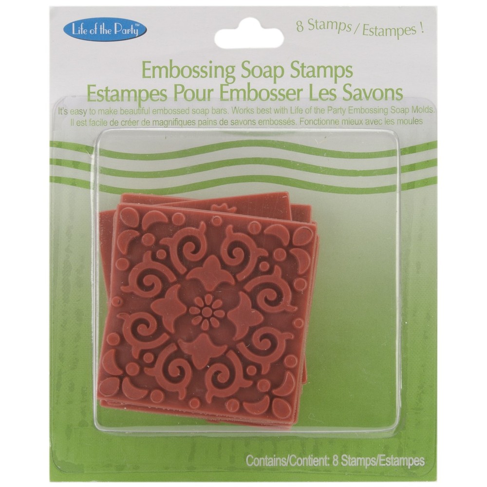 Soap Embossing Stamp Assortment 8/Pkg-Square