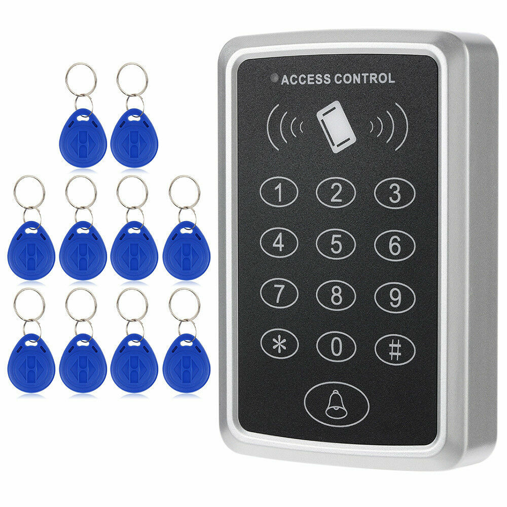 12V Door RFID ID Card Password Entry Access Control Controller Set + 10 Keypads