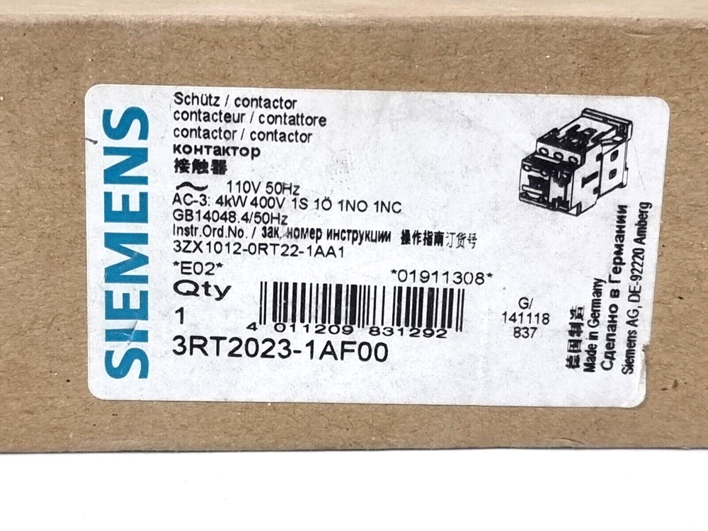 SIEMENS 3RT2023-1AF00 Contactor