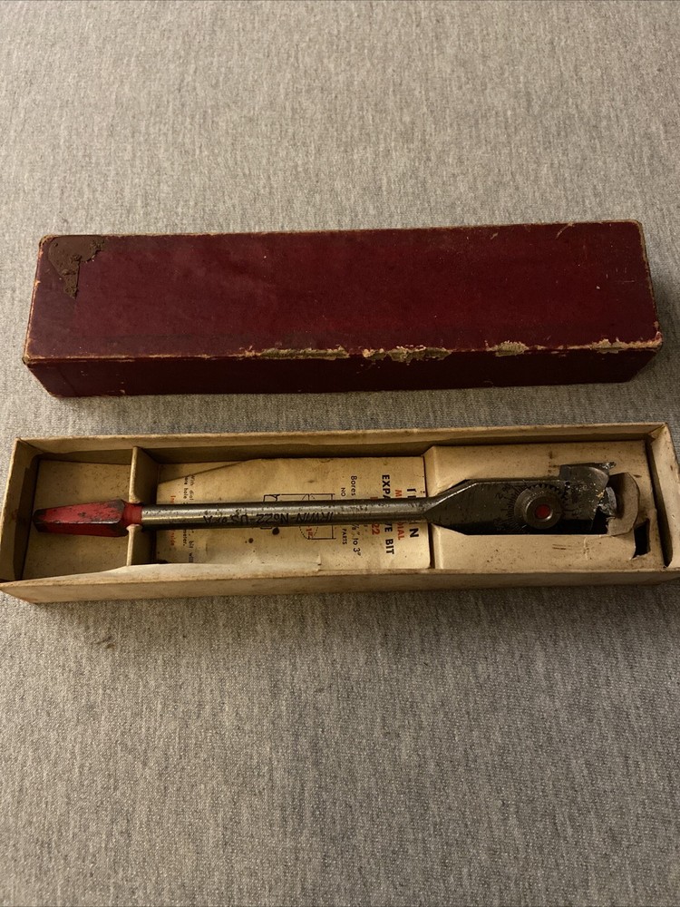 Vintage Irwin Micro Dial Expansive Bit no22 In Original Box With Instructions