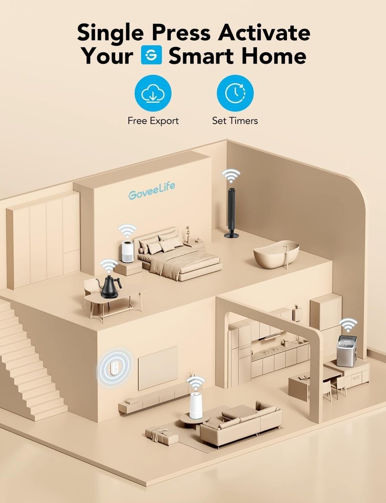 Battery-Powered Smart Button Switch - Simplified Control for Modern Living