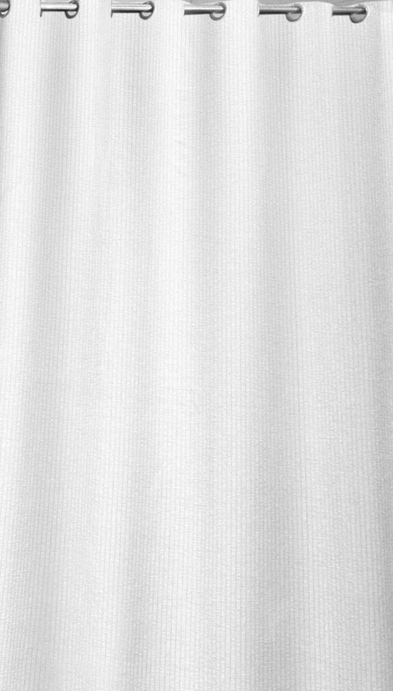 Maytex InstaCurtain Norwalk Seersucker Shower Curtain, 70” X 74”, White