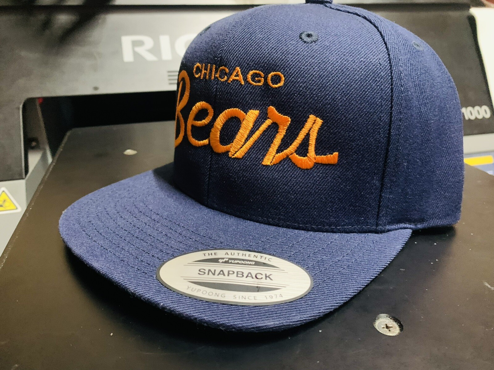 Retro Chicago Bears 6 Panel Snap Back Hat 90s Christmas Vacation Clark Griswold