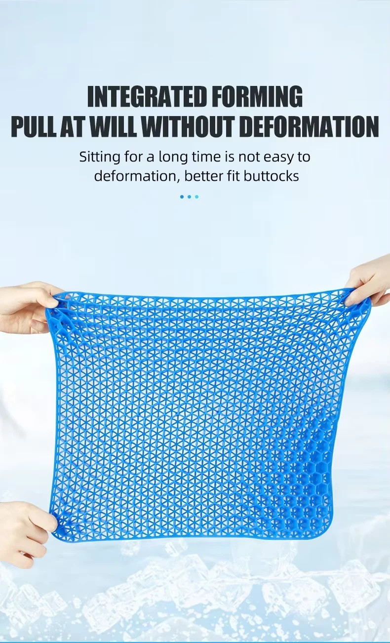 Gel Seat Cushion Double Thick Egg Seat Cushion Non-Slip Cover Breathable Desig