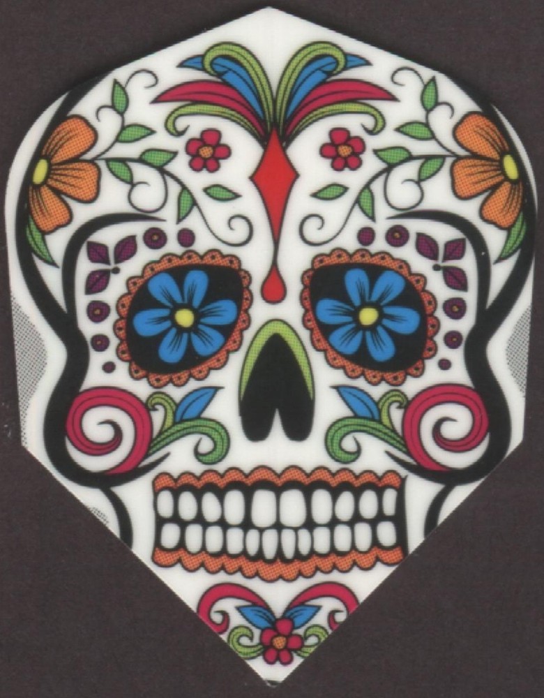 SUGAR SKULL Dart Flights: 3 per set