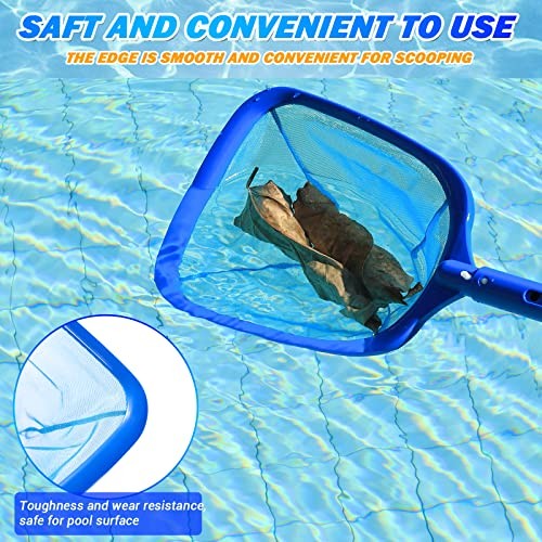 Pool Skimmer - Pool Net with 3 Section Pole, 48 inch Pool Pool Net with Pole