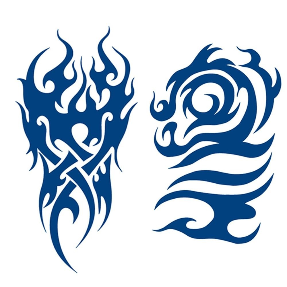 2 Sheets Semi Permanent Waterproof Temporary Tattoos, Lasts 1-2 Weeks,...