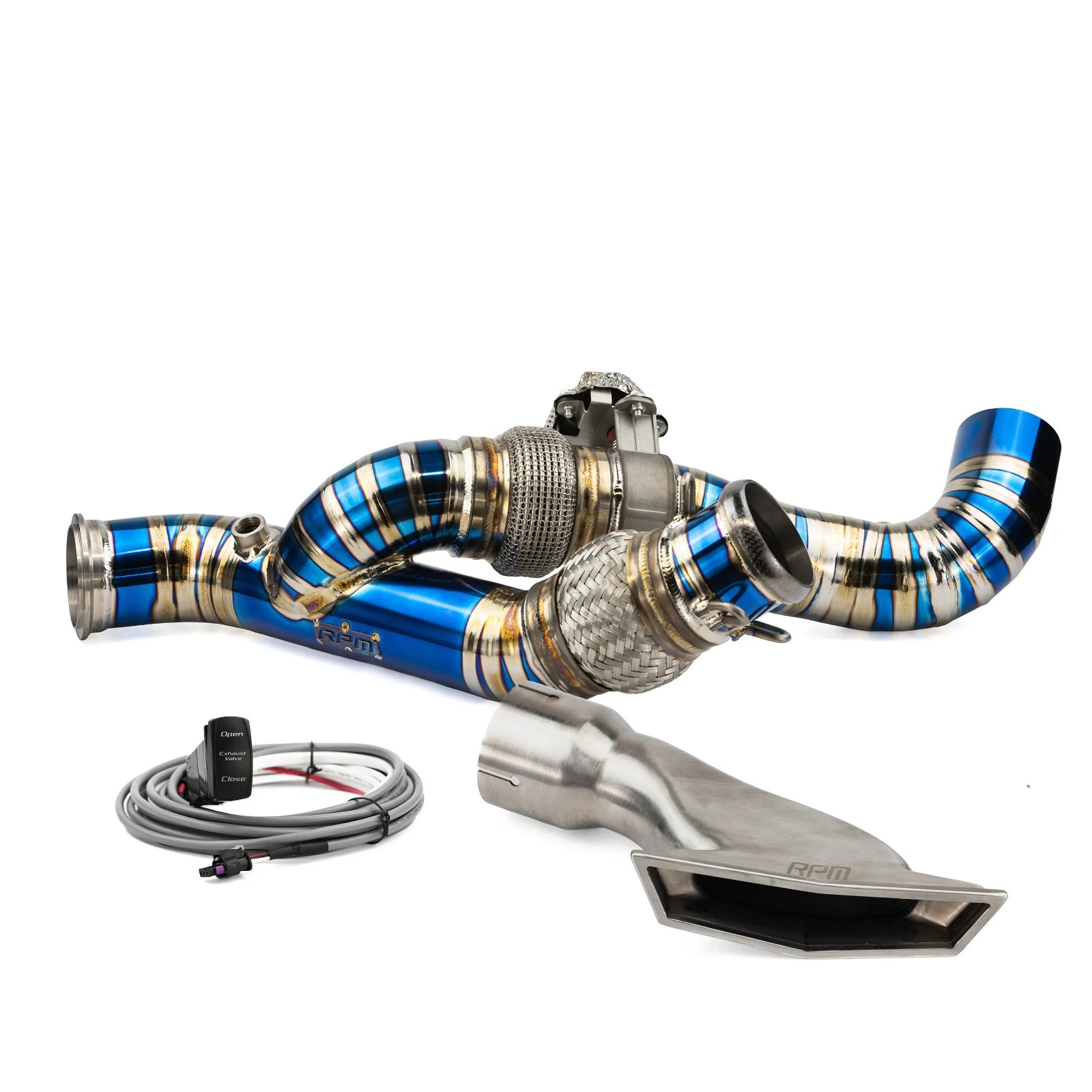 RPM Can-Am Maverick R TITANIUM 3" E-Valve Mid Pipe Electronic Dump Valve Scratch