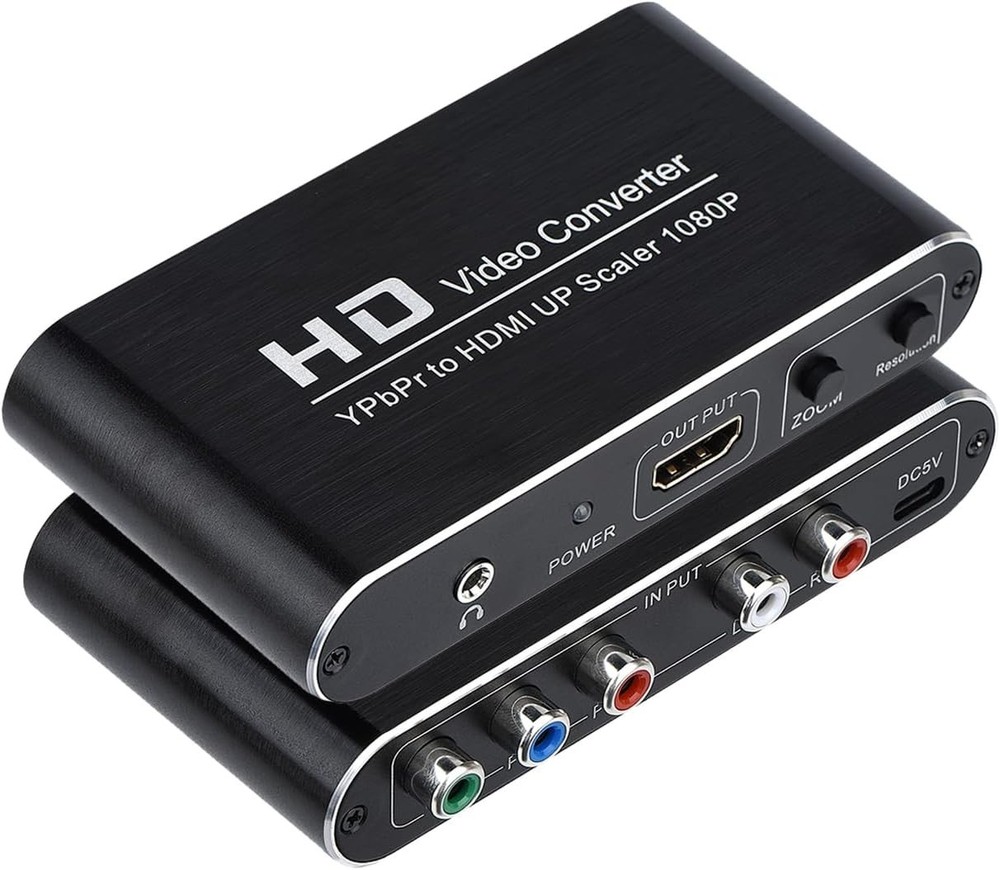 YPbPr to HDMI Converter with Scaler Function, Component Black