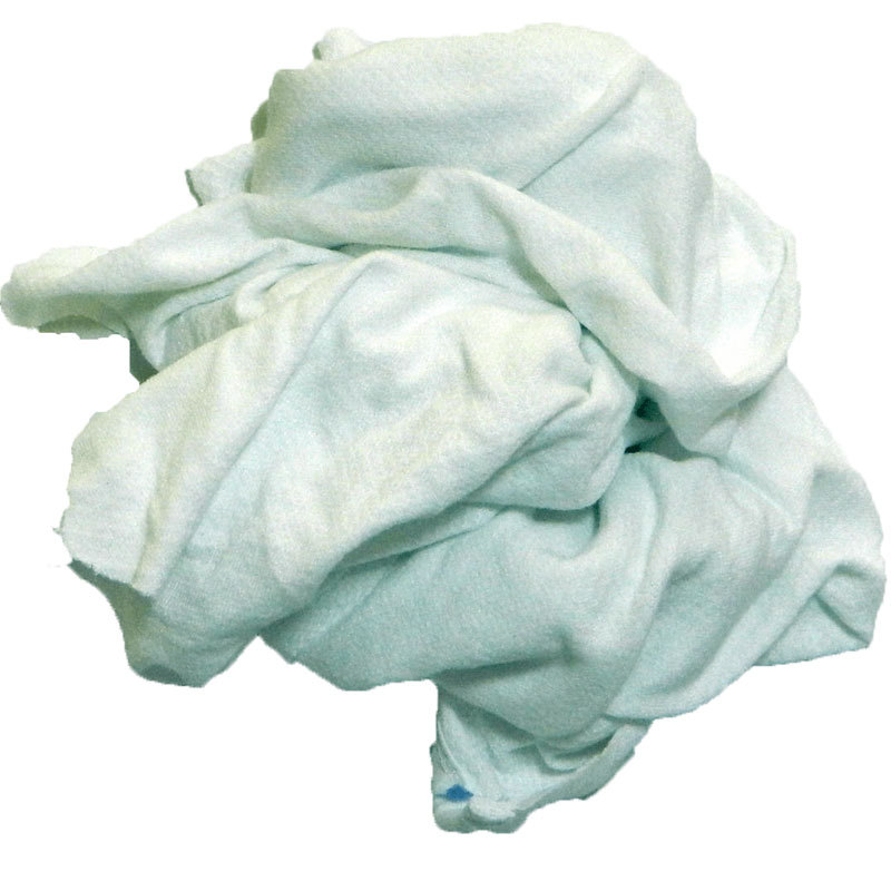 White Knit T-Shirt Rags 50LB Box