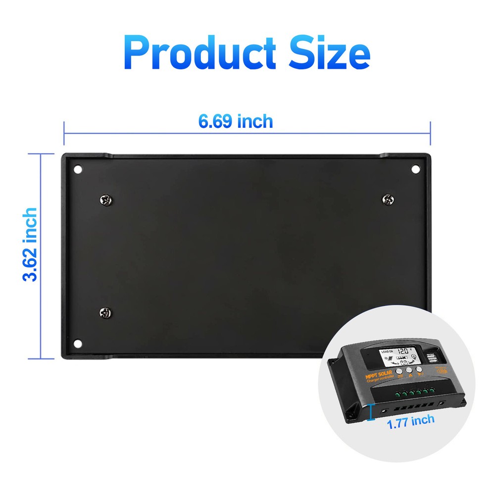 60A MPPT Solar Charge Controller 12V/ 24V Solar Panel Regulator LCD Display US
