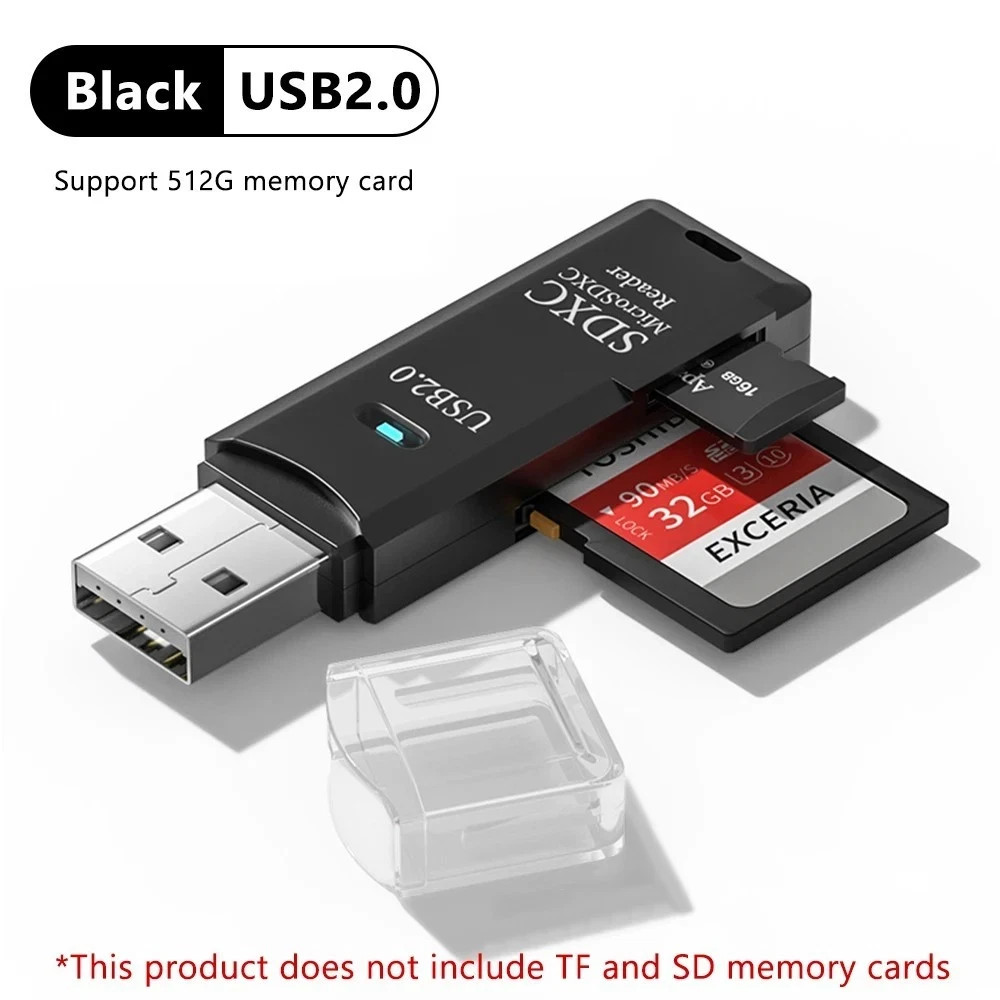 USB 2.0 Micro SD SDHC TF Card Reader Memory Adapter for PC Laptop Camera lot