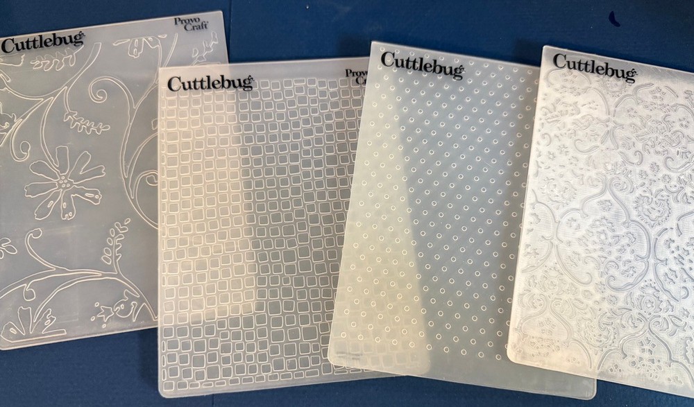13 - Vintage Cuttlebug Provo Craft Embossing Folders A2 group 2
