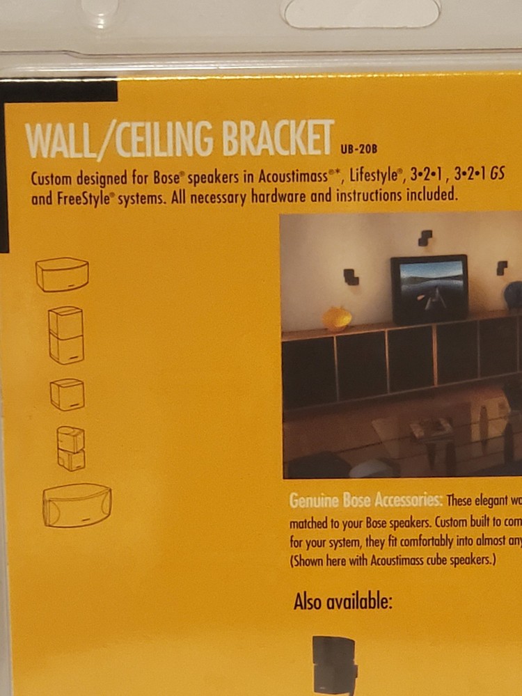 2 New Sealed Bose (UB-20B) Wall/Ceiling Bracket