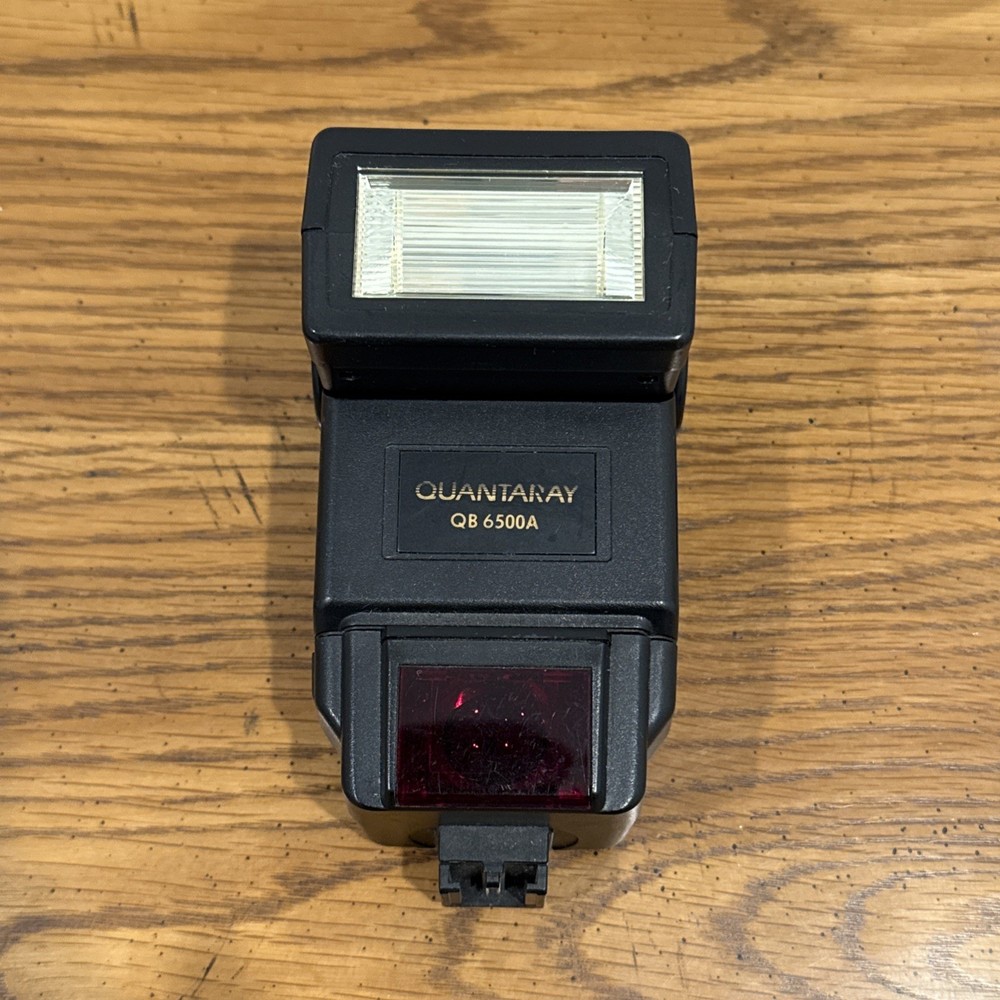 Quantaray QB 6500A Shoe Mount Camera Flash  Tested Working