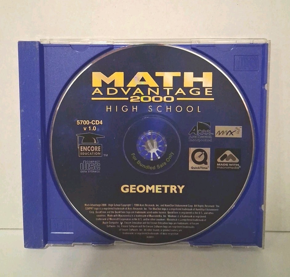 Math Advantage 2000 High School Geometry CD-ROM, 5700-CD4 v1.0