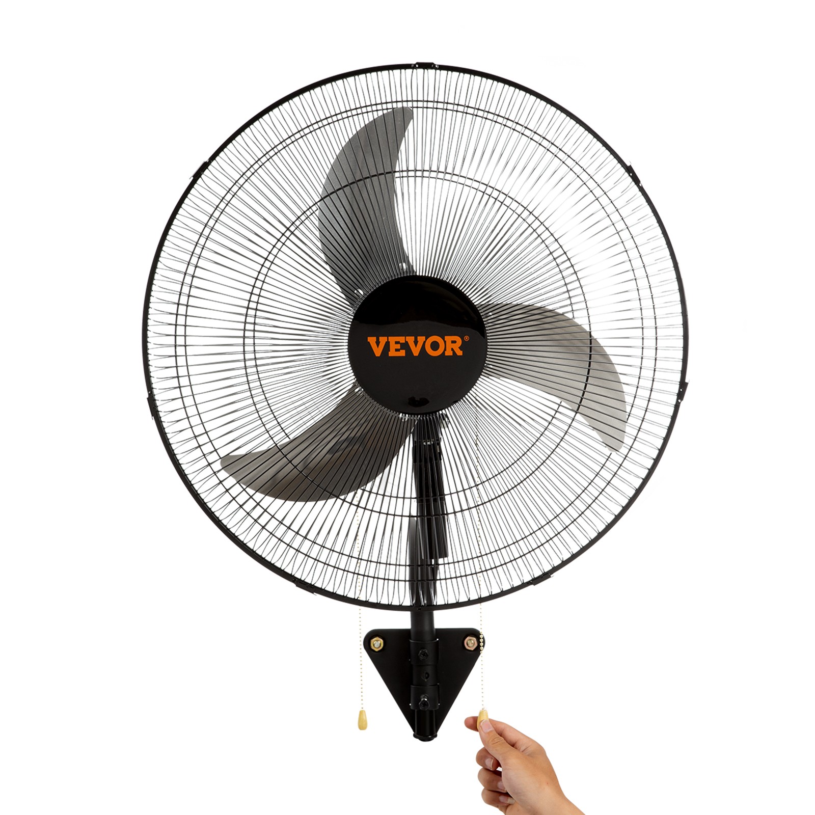 VEVOR 2Pcs 18'' Industrial Wall Mount Fan Oscillating Metal Fan 3 Speed Airflow