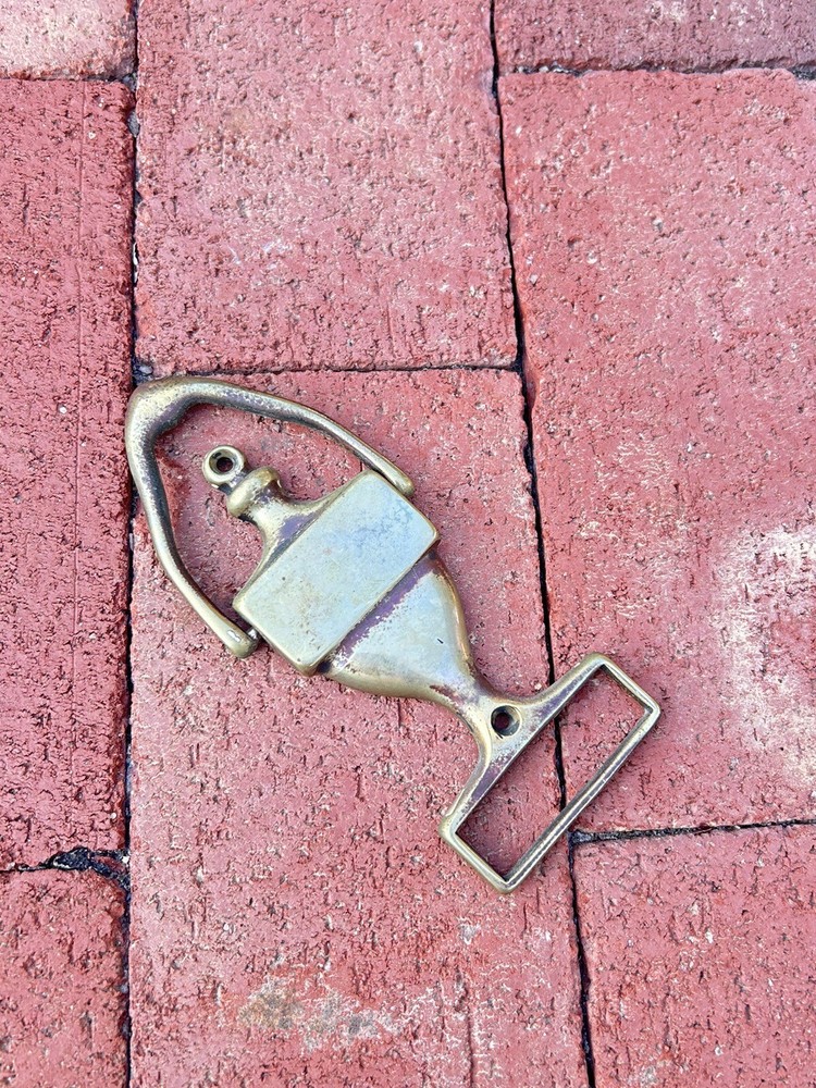 Vintage Mini Solid Brass Door Knocker 4.5” X 2” Nameplate